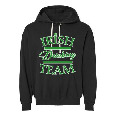 St Patrick's Day Irish Drinking Team Garment-Dyed Fleece Hoodie