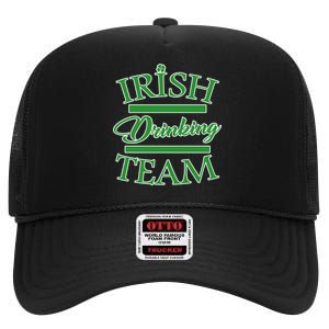 St Patrick's Day Irish Drinking Team High Crown Mesh Back Trucker Hat