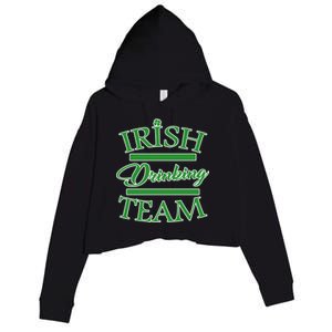 St Patrick's Day Irish Drinking Team Crop Fleece Hoodie