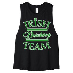 St Patrick's Day Irish Drinking Team Women's Racerback Cropped Tank