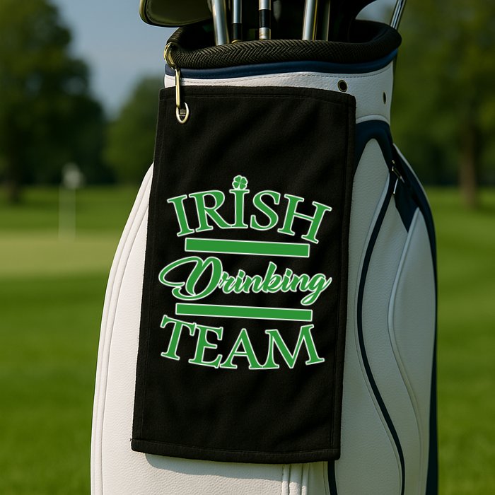 St Patrick's Day Irish Drinking Team Golf Towel