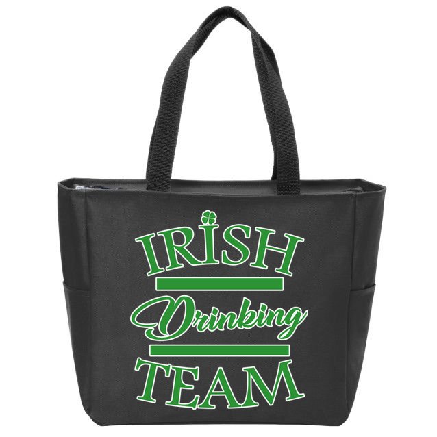 St Patrick's Day Irish Drinking Team Zip Tote Bag