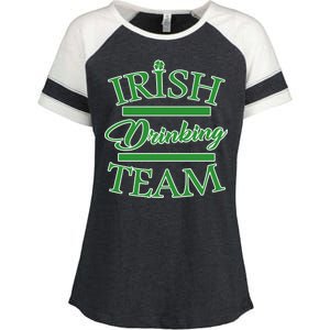 St Patrick's Day Irish Drinking Team Enza Ladies Jersey Colorblock Tee