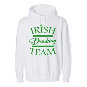 St Patrick's Day Irish Drinking Team Garment-Dyed Fleece Hoodie