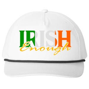 St Patricks Day Irish Enough Snapback Five-Panel Rope Hat