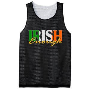 St Patricks Day Irish Enough Mesh Reversible Basketball Jersey Tank