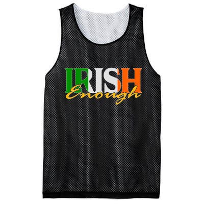 St Patricks Day Irish Enough Mesh Reversible Basketball Jersey Tank