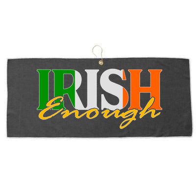 St Patricks Day Irish Enough Large Microfiber Waffle Golf Towel