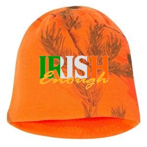 St Patricks Day Irish Enough Kati - Camo Knit Beanie