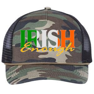 St Patricks Day Irish Enough Retro Rope Trucker Hat Cap