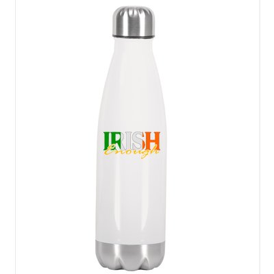 St Patricks Day Irish Enough Stainless Steel Insulated Water Bottle