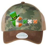 St Patrick's Day Irish Flag Pac Man Shamrocks Legacy Tie Dye Trucker Hat