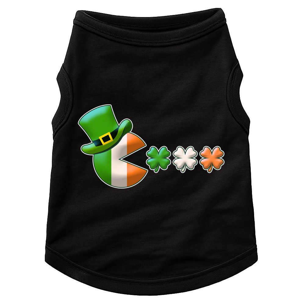 St Patrick's Day Irish Flag Pac Man Shamrocks Doggie Tank
