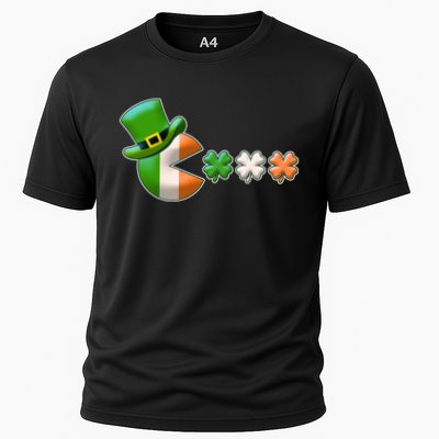 St Patrick's Day Irish Flag Pac Man Shamrocks Performance Shirt