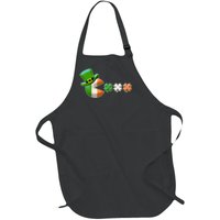 St Patrick's Day Irish Flag Pac Man Shamrocks Full-Length Apron With Pockets