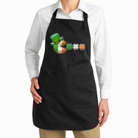 St Patrick's Day Irish Flag Pac Man Shamrocks Apron