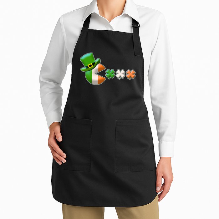 St Patrick's Day Irish Flag Pac Man Shamrocks Apron