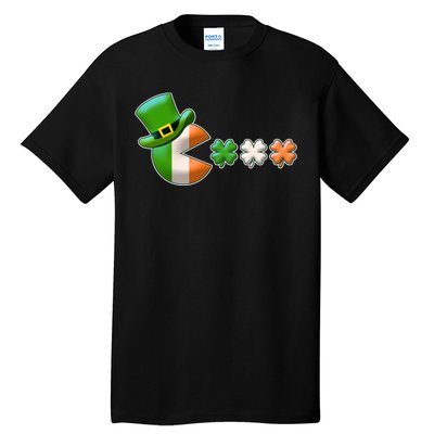 St Patrick's Day Irish Flag Pac Man Shamrocks Tall T-Shirt