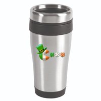 St Patrick's Day Irish Flag Pac Man Shamrocks 16oz Travel Tumbler