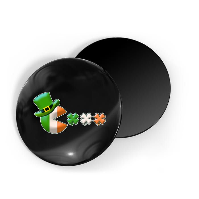 St Patrick's Day Irish Flag Pac Man Shamrocks Magnet