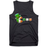 St Patrick's Day Irish Flag Pac Man Shamrocks Tank Top