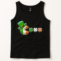 St Patrick's Day Irish Flag Pac Man Shamrocks Tank Top