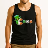 St Patrick's Day Irish Flag Pac Man Shamrocks Tank Top