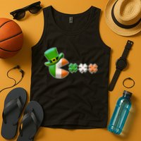 St Patrick's Day Irish Flag Pac Man Shamrocks Tank Top