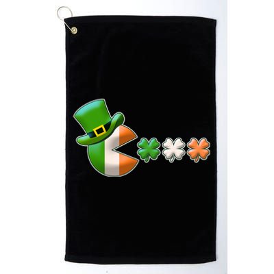 St Patrick's Day Irish Flag Pac Man Shamrocks Platinum Collection Golf Towel