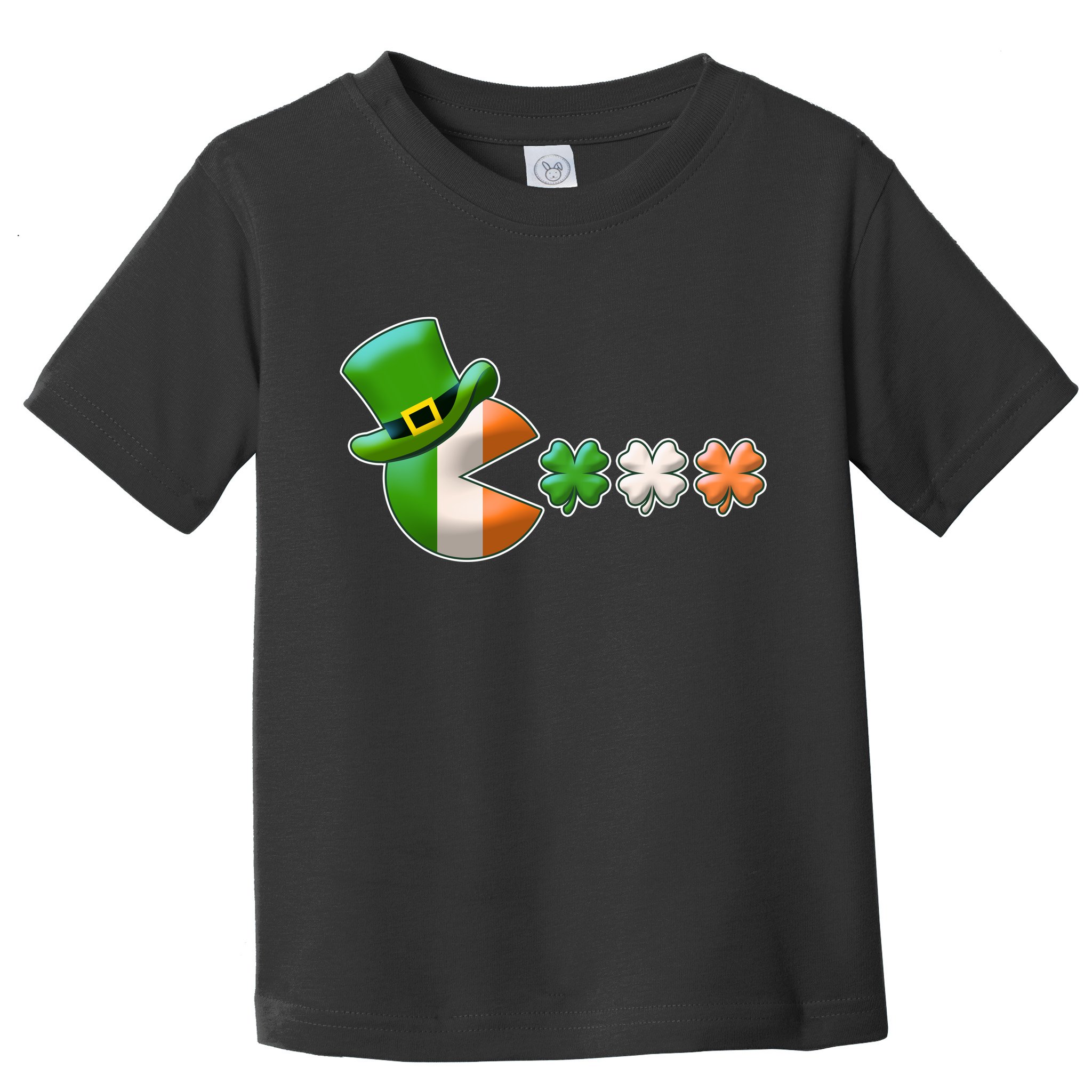 St Patrick's Day Irish Flag Pac Man Shamrocks Toddler T-Shirt