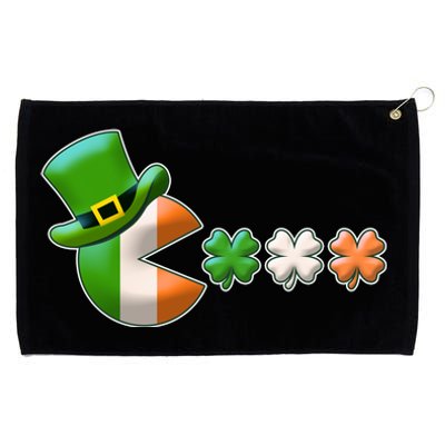 St Patrick's Day Irish Flag Pac Man Shamrocks Grommeted Golf Towel