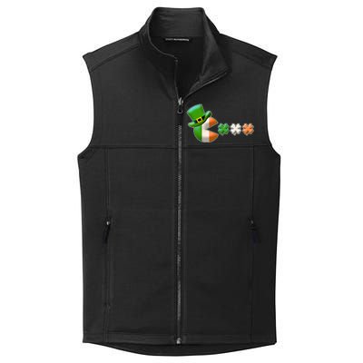 St Patrick's Day Irish Flag Pac Man Shamrocks Collective Smooth Fleece Vest