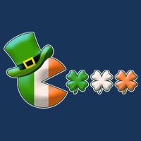 St Patrick's Day Irish Flag Pac Man Shamrocks Infant Baby Jersey Bodysuit