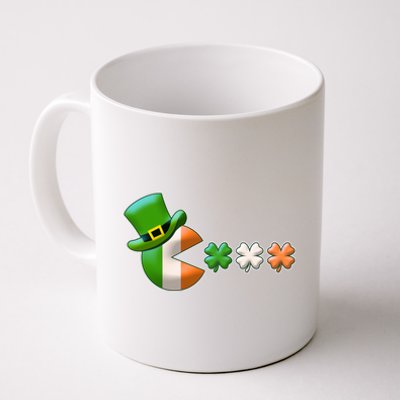 St Patrick's Day Irish Flag Pac Man Shamrocks Coffee Mug