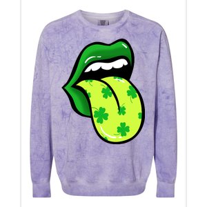 St Patricks Day Irish Lips Colorblast Crewneck Sweatshirt