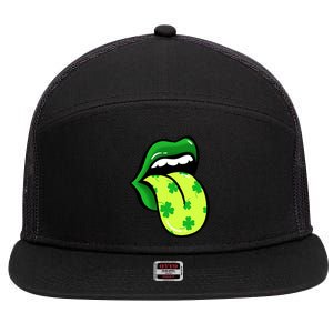 St Patricks Day Irish Lips 7 Panel Mesh Trucker Snapback Hat