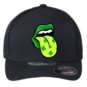 St Patricks Day Irish Lips Flexfit Unipanel Trucker Cap