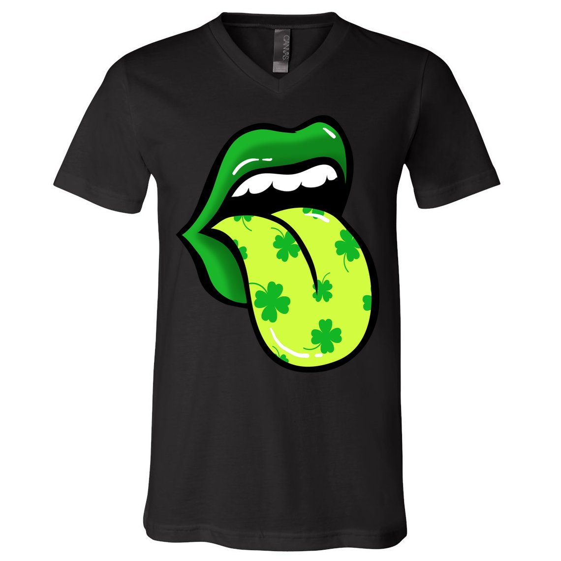 St Patricks Day Irish Lips V-Neck T-Shirt
