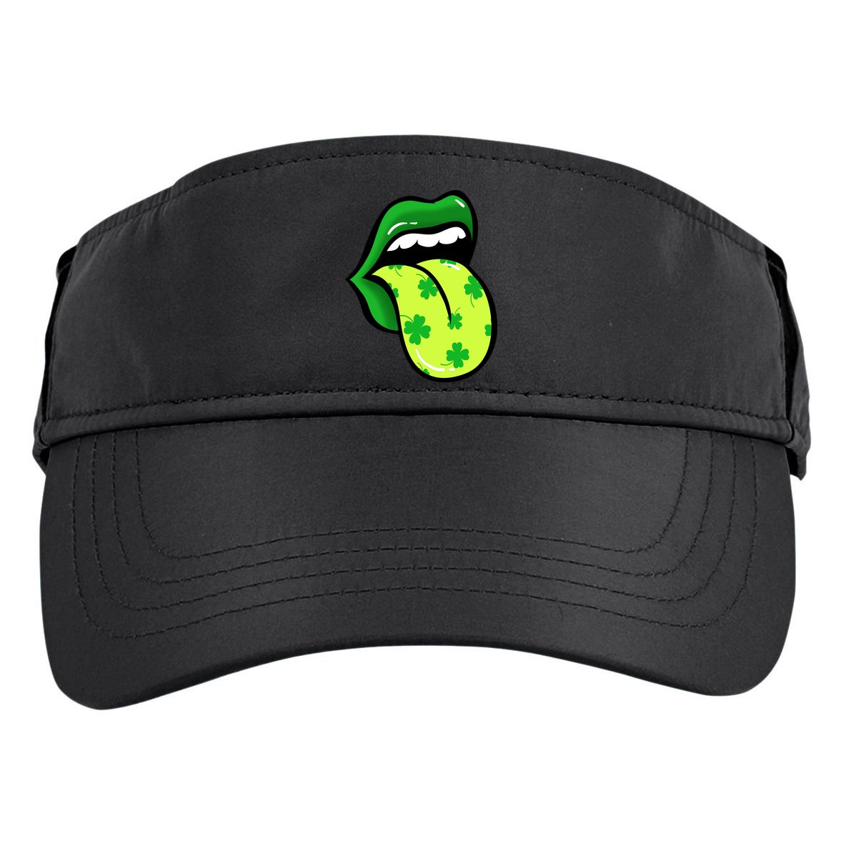 St Patricks Day Irish Lips Adult Drive Performance Visor