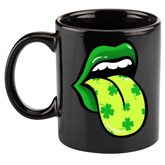 St Patricks Day Irish Lips 11oz C Handle Ceramic Mug