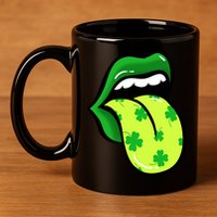 St Patricks Day Irish Lips 11oz C Handle Ceramic Mug