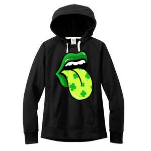 St Patricks Day Irish Lips Women's Fleece Hoodie