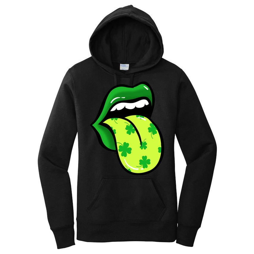 St Patricks Day Irish Lips Women's Pullover Hoodie
