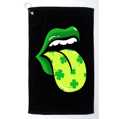 St Patricks Day Irish Lips Golf Towel