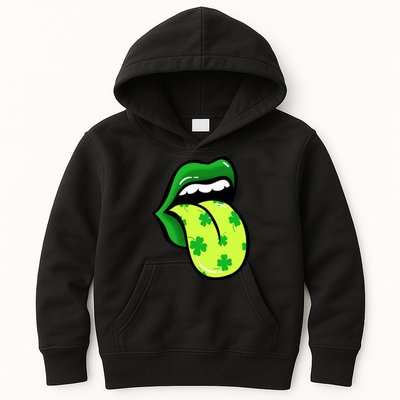 St Patricks Day Irish Lips Kids Hoodie