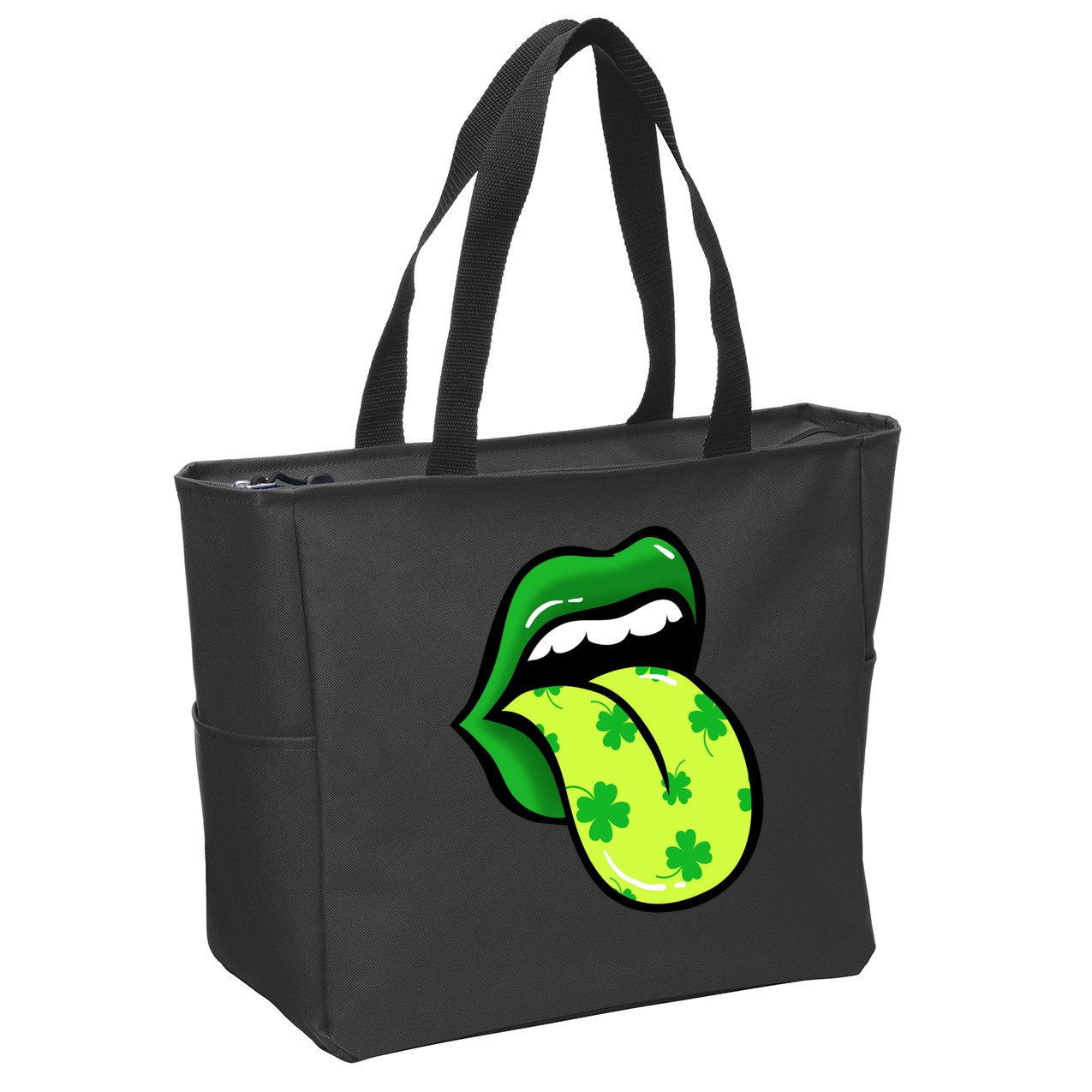St Patricks Day Irish Lips Zip Tote Bag