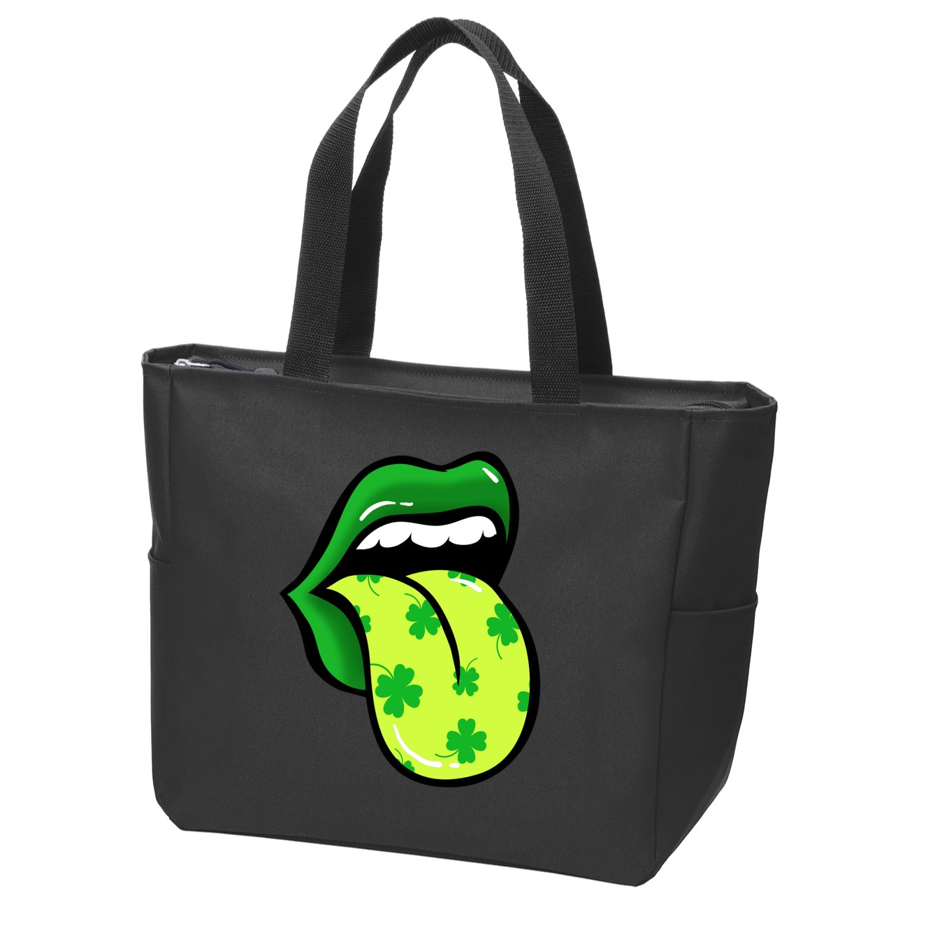 St Patricks Day Irish Lips Zip Tote Bag