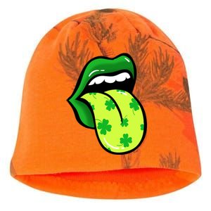 St Patricks Day Irish Lips Kati - Camo Knit Beanie