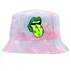 St Patricks Day Irish Lips Tie-Dyed Bucket Hat