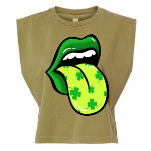 St Patricks Day Irish Lips Garment-Dyed Women's Muscle Tee